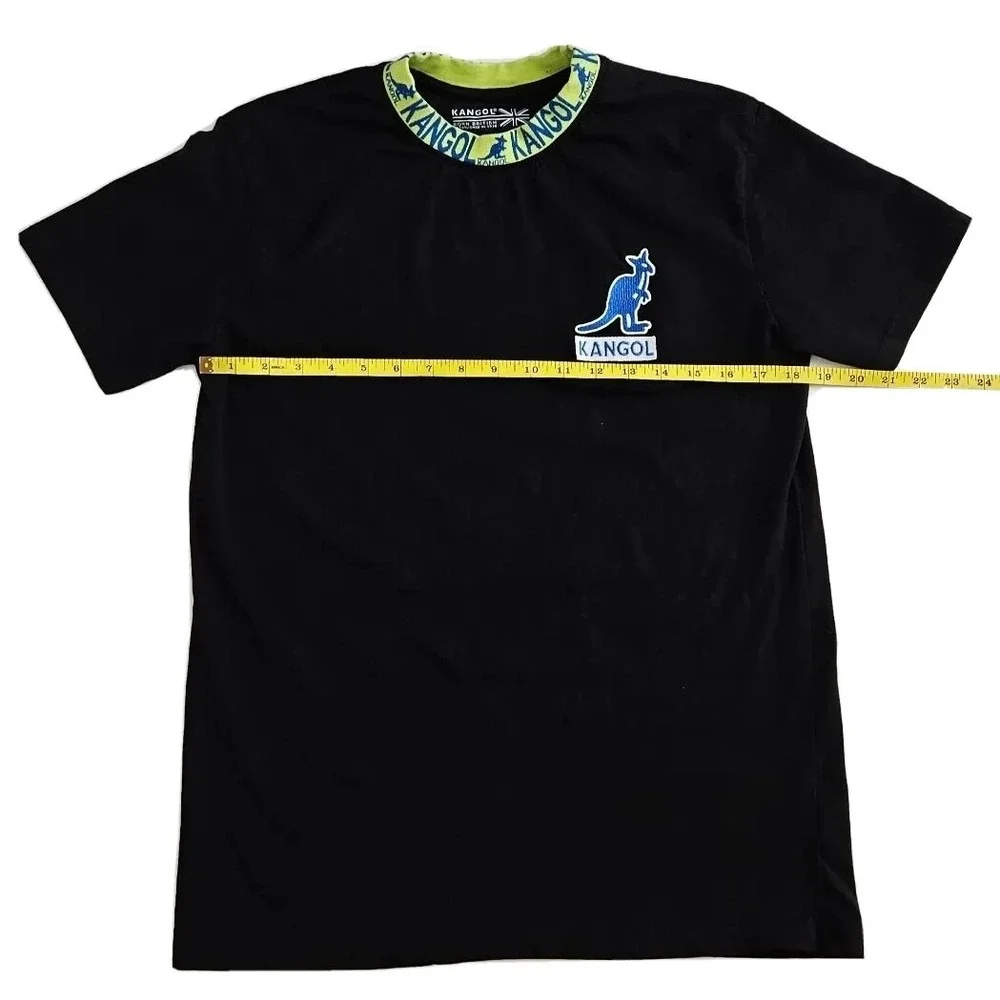 Kangol (Mens Small) Kangaroo Embroidered Logo T-Shirt Short Sleeve Black - Picture 5 of 6